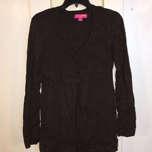 Liz Lange maternity 2 pc brown cardigan& tank top